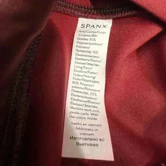 Spanx Faux Suede Shaping High Rise Leggings In Dark Terracotta Size Small - Picture 9 of 10